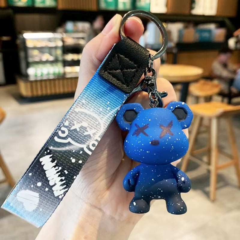 Cute Bear Keychain with Strap