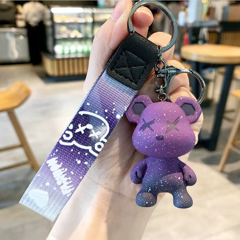 Cute Bear Keychain with Strap