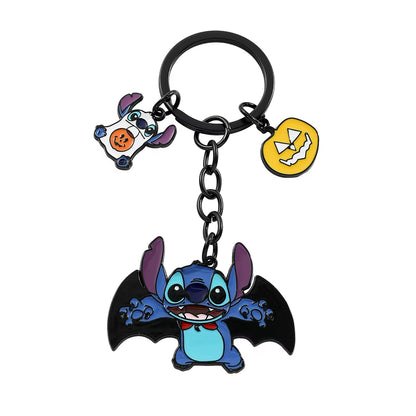 Disney Lilo & Stitch Keychain Cute Cartoon Figure Stitch Angel Love Heart Puzzle Keyrings Best Friendship Key Holder Jewelry