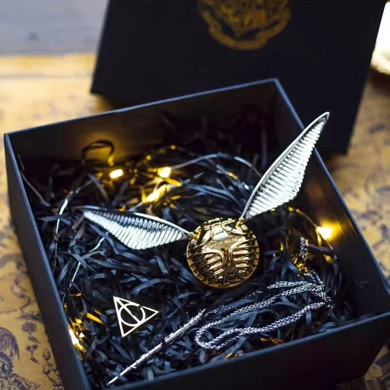 Golden Snitch Jewelry Box – Luxury Ring & Necklace Organizer, Perfect Gift for Proposals & Birthdays