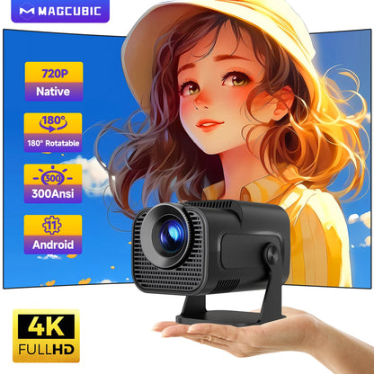 4K Projector Cinema Outdoor Portable 180° Rotable Projector