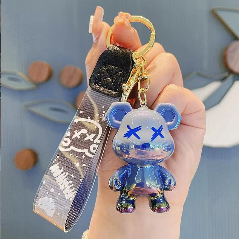 Cute Bear Keychain with Strap