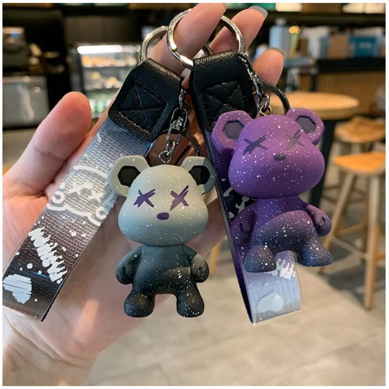 Cute Bear Keychain with Strap