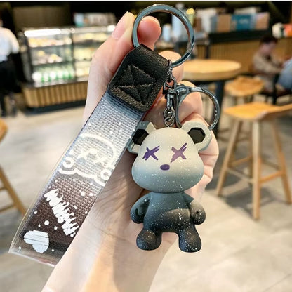 Cute Bear Keychain with Strap