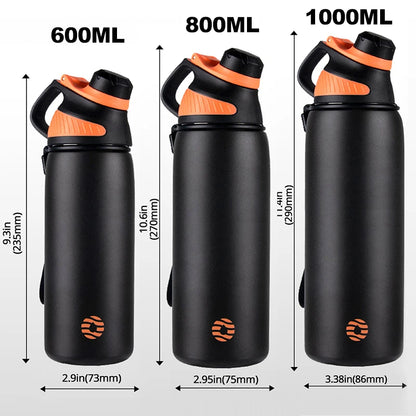 Stainless Steel Water Bottle Keep Cold Insulated Vacuum Flask 1000Ml