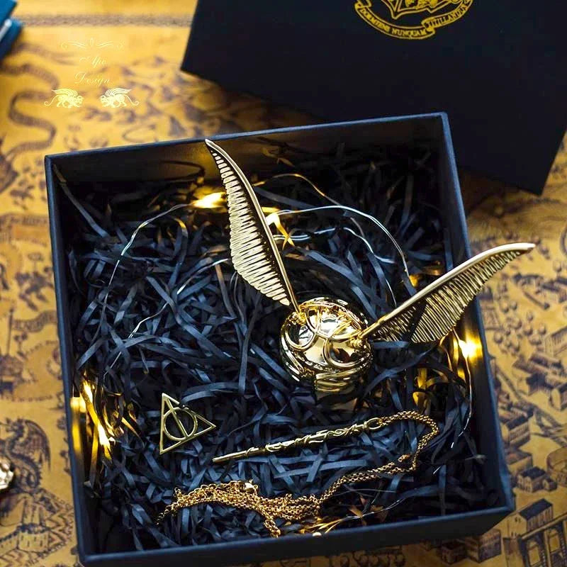 Golden Snitch Jewelry Box – Luxury Ring & Necklace Organizer, Perfect Gift for Proposals & Birthdays