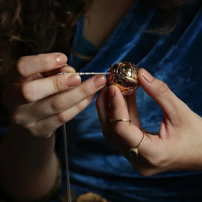 Golden Snitch Jewelry Box – Luxury Ring & Necklace Organizer, Perfect Gift for Proposals & Birthdays