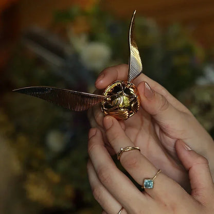 Golden Snitch Jewelry Box – Luxury Ring & Necklace Organizer, Perfect Gift for Proposals & Birthdays