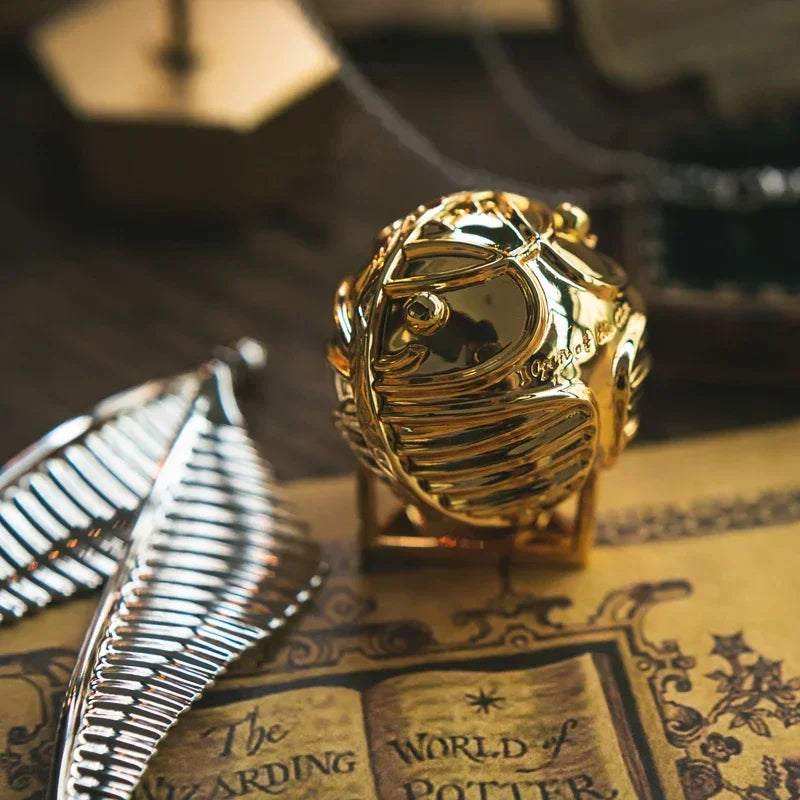 Golden Snitch Jewelry Box – Luxury Ring & Necklace Organizer, Perfect Gift for Proposals & Birthdays