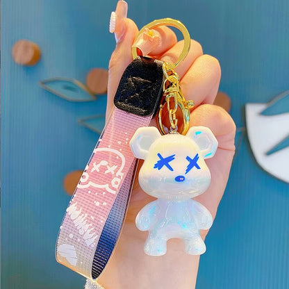 Cute Bear Keychain with Strap