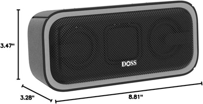 Soundbox Pro+ Bluetooth Speaker with 24W Impressive Sound, Extra Bass, IPX6 Waterproof, 15H Playtime, Wireless Stereo Pairing, Multi-Colors Light, Portable for Outdoor, Home, Party, Beach